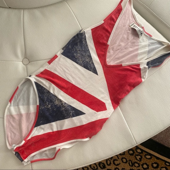 Union Jack flag body suit by RELIGION - Picture 4 of 4